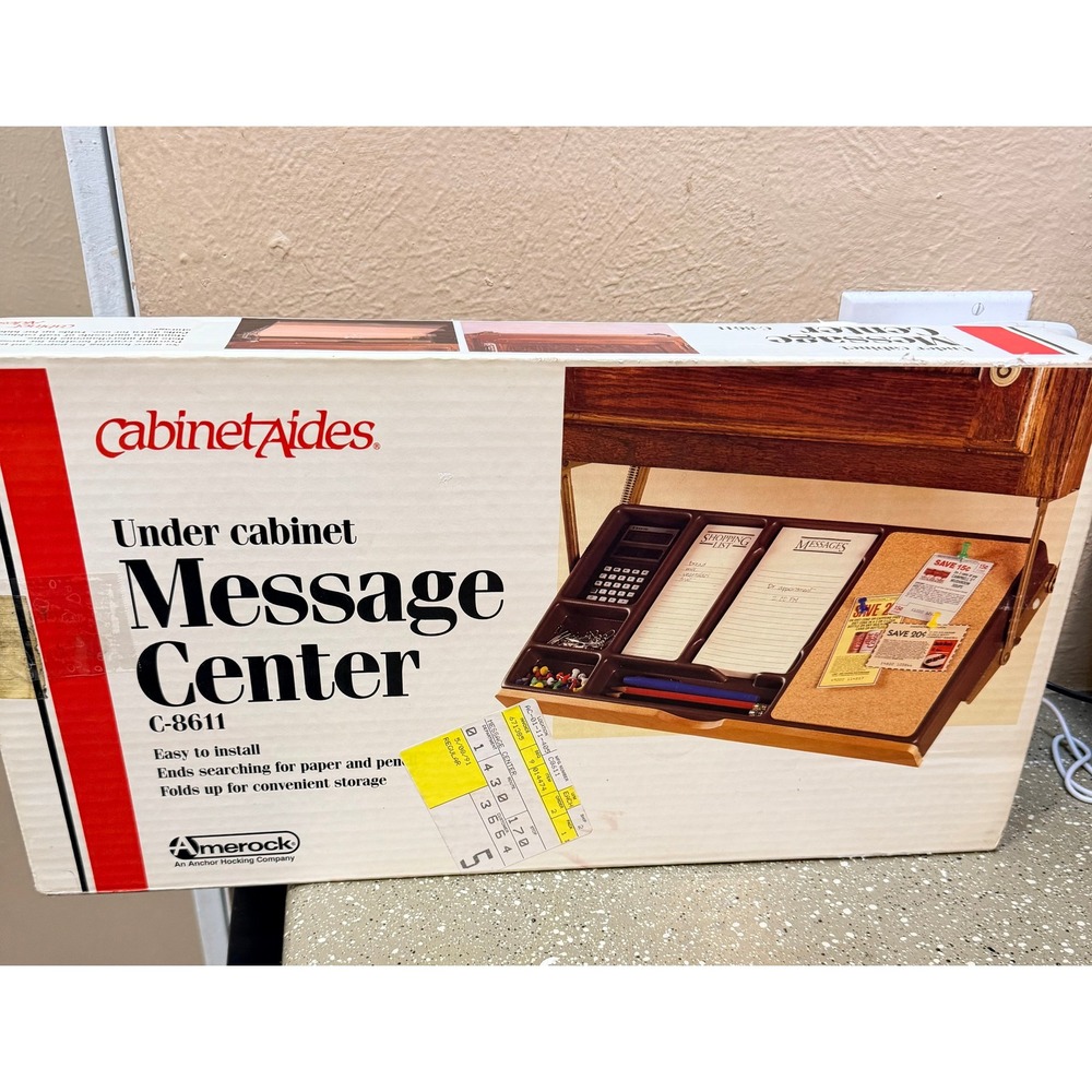 Amerock CabinetAides Under Cabinet Message Center C-8611 Vintage New In Box